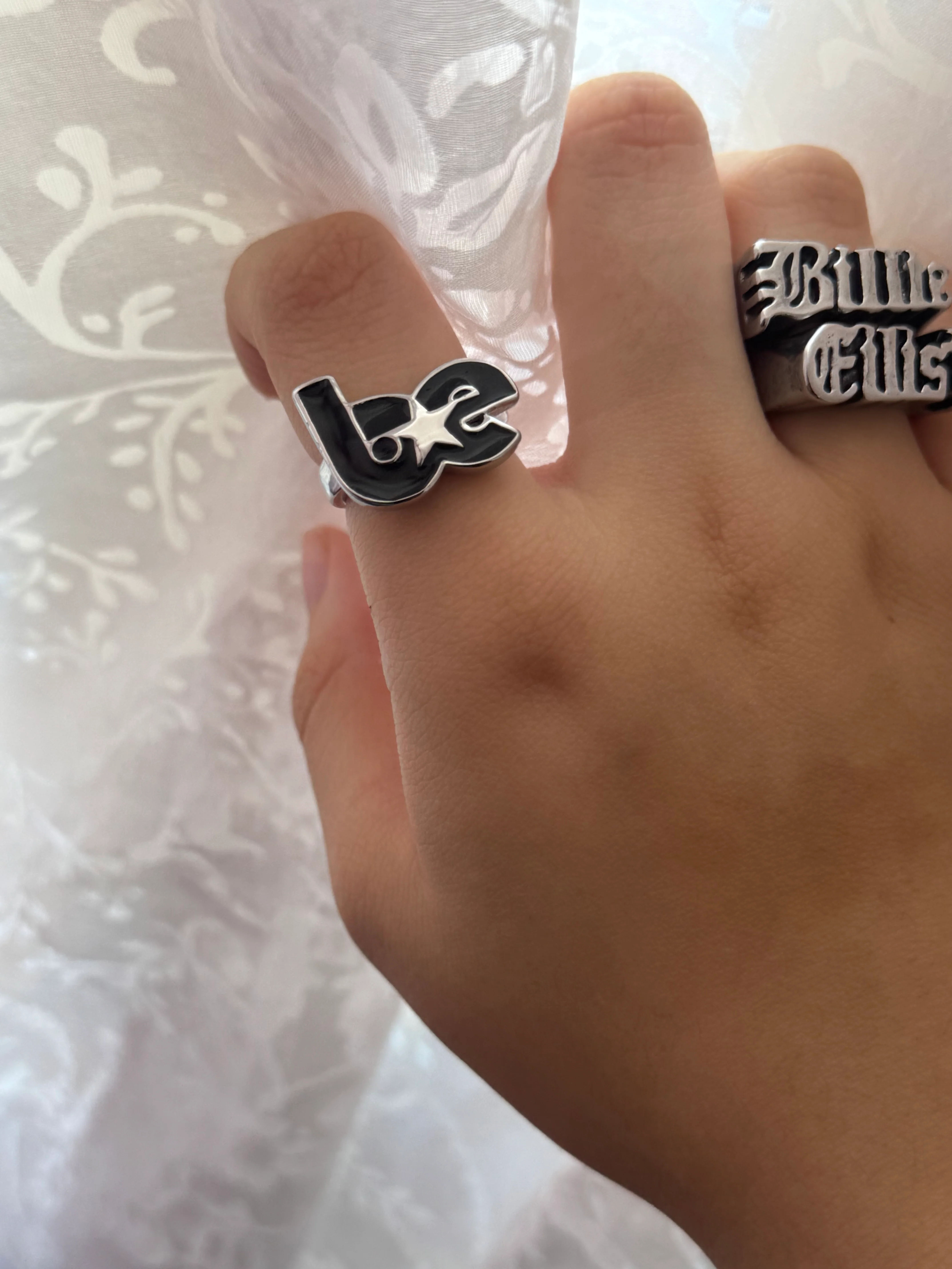 B⭐️E star ring Stainless Steel One Size - Image 3