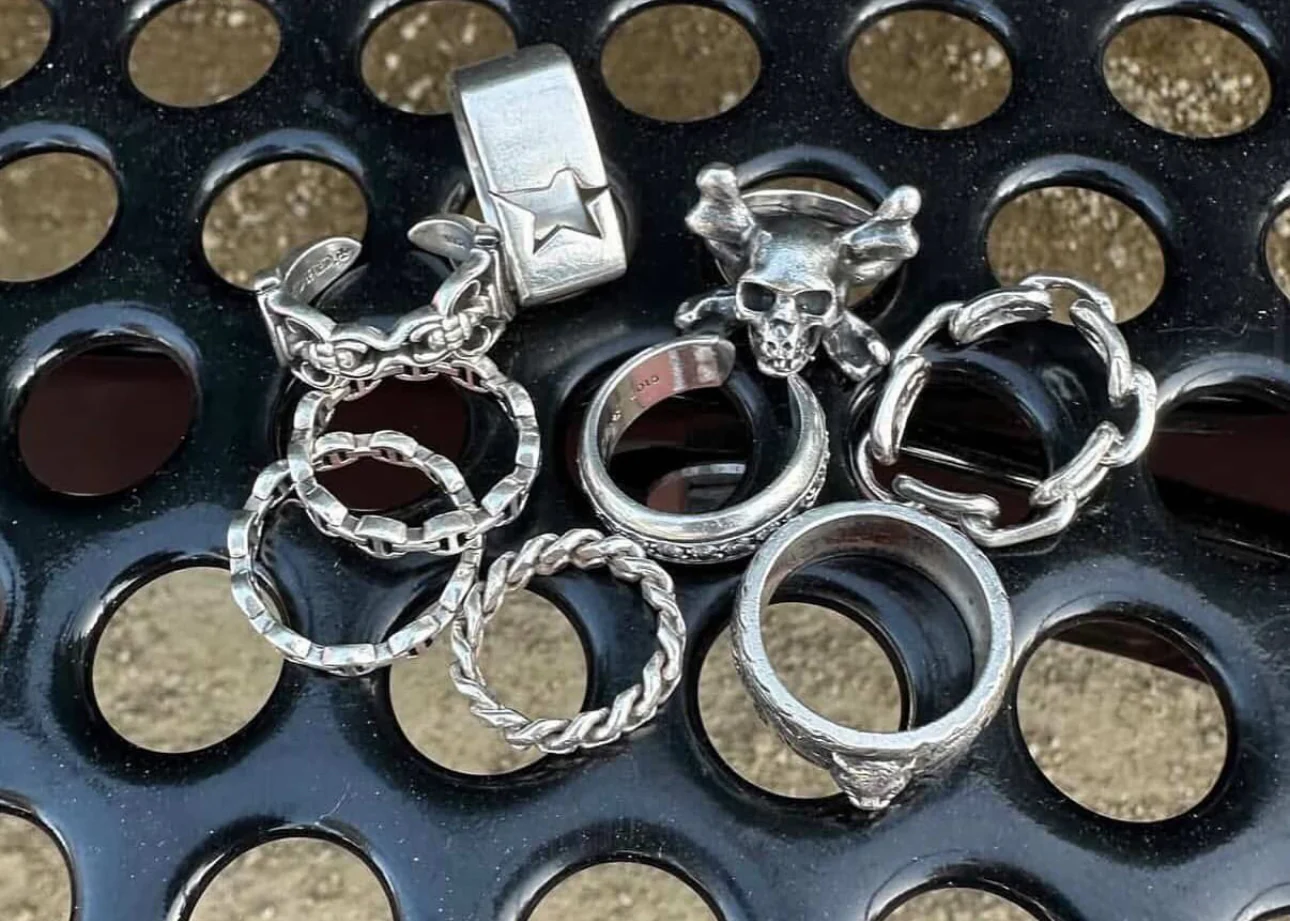 Detailed Non Tarnish Skull Ring Waterproof Durable Open Size - Image 4