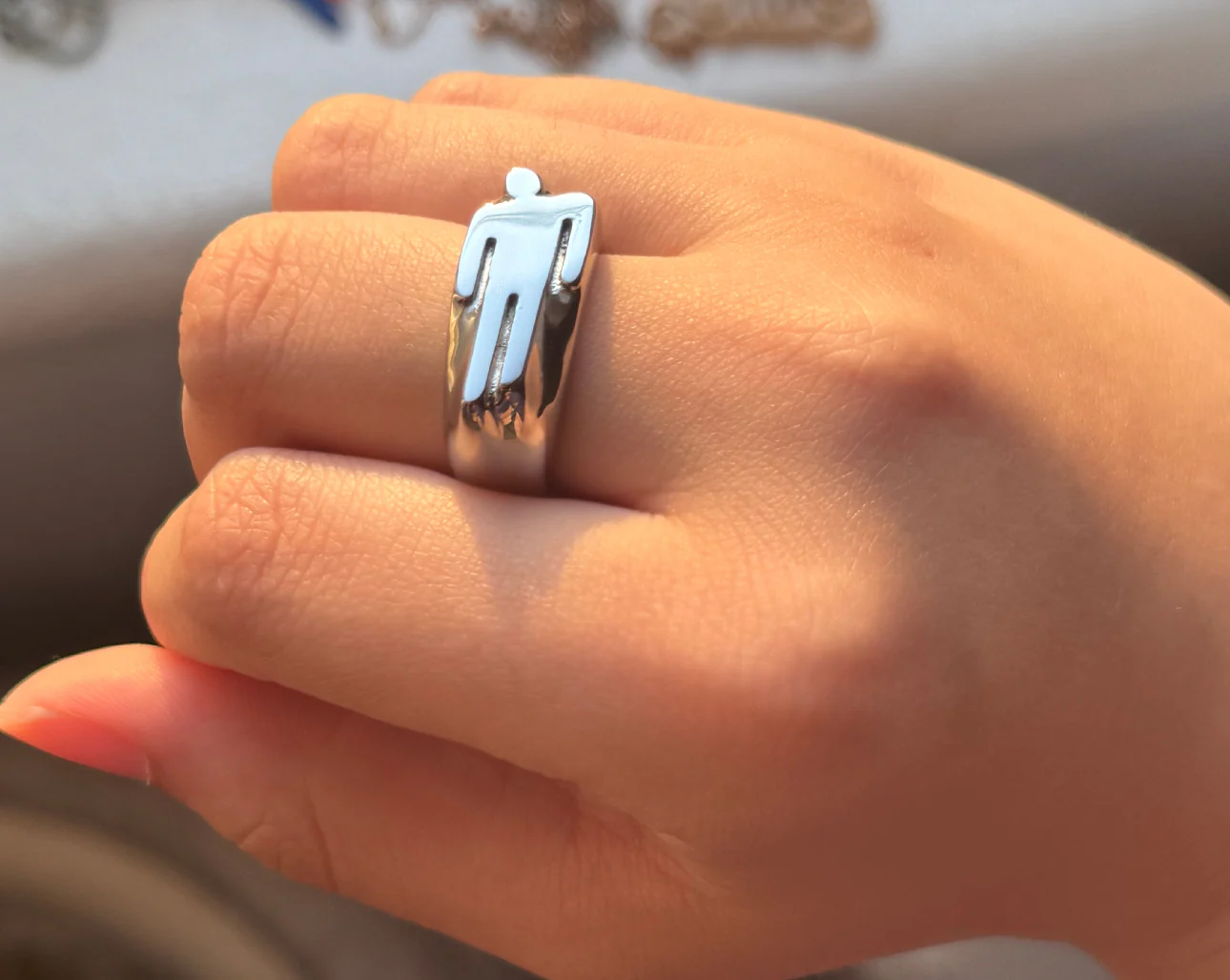 Inspired Figure Ring Stainless Steel NON- TARNISH - Image 3