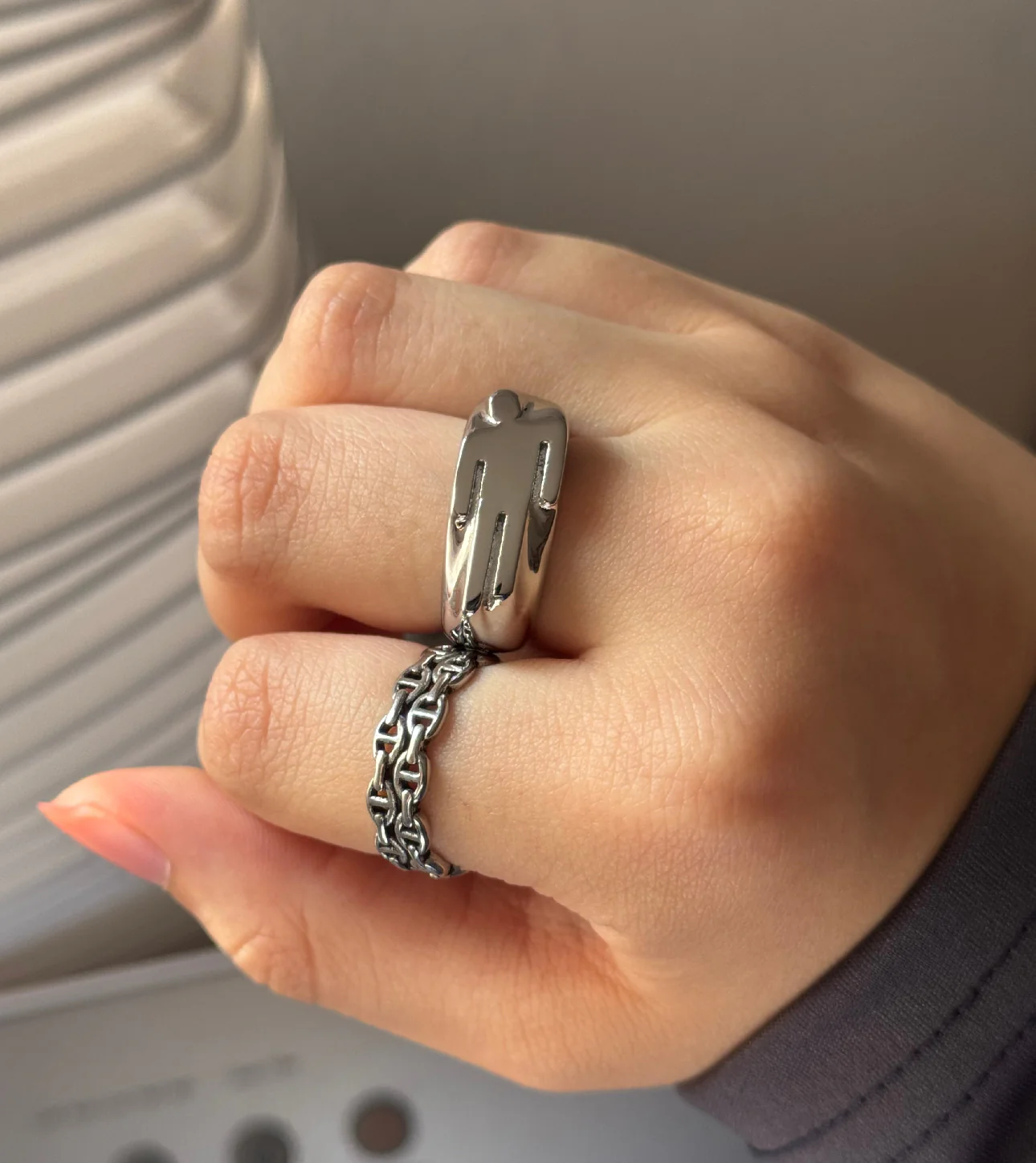 Inspired Figure Ring Stainless Steel NON- TARNISH - Image 4
