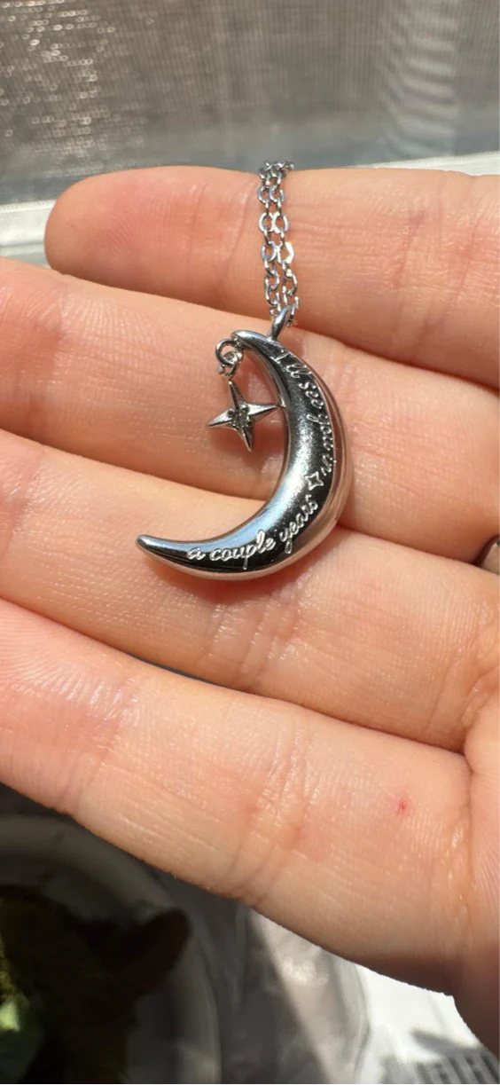 Moon “ My Future” Necklace Stainless Steel - I’ll see you in a couple years. - Image 3