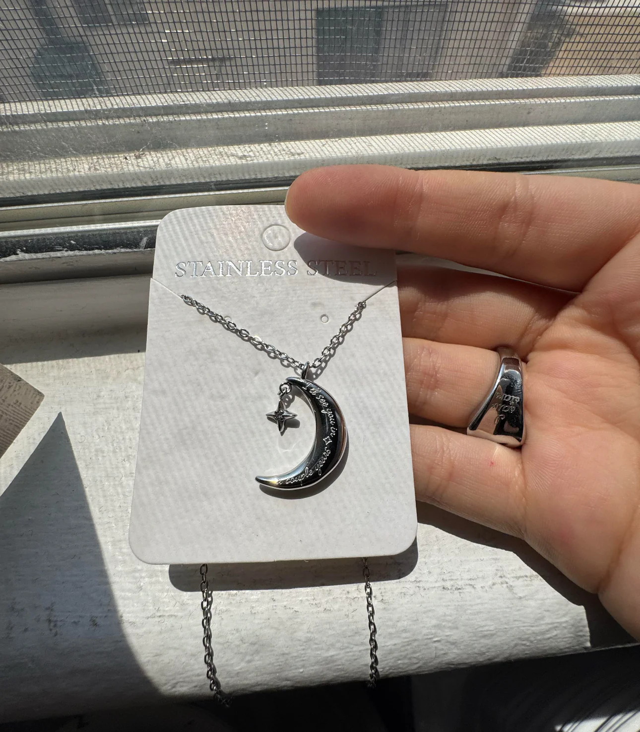 Moon “ My Future” Necklace Stainless Steel - I’ll see you in a couple years. - Image 4