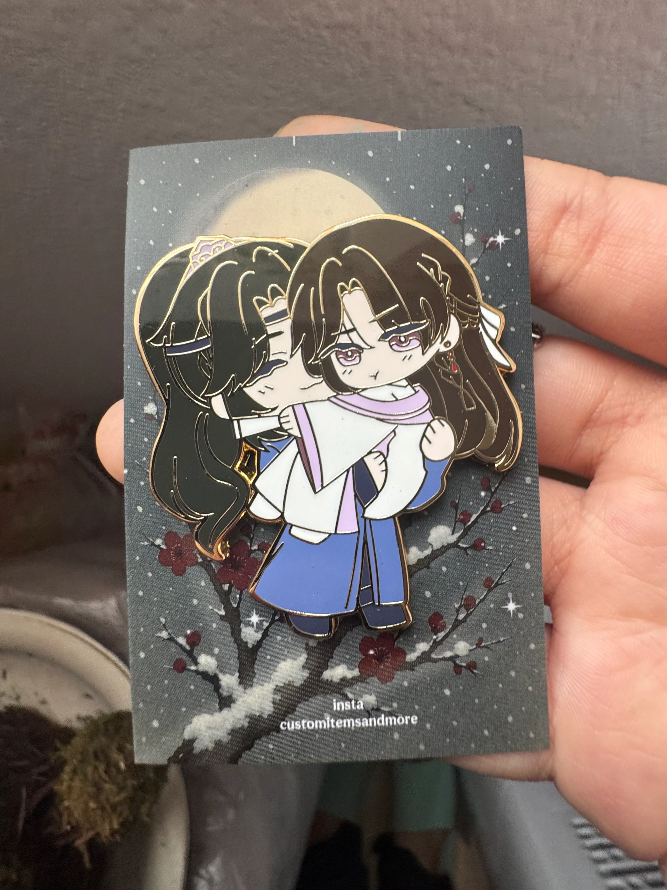 Qiang Jin Jiu QJJ Cezhou Hard Enamel Pin 2 Inch - Image 3