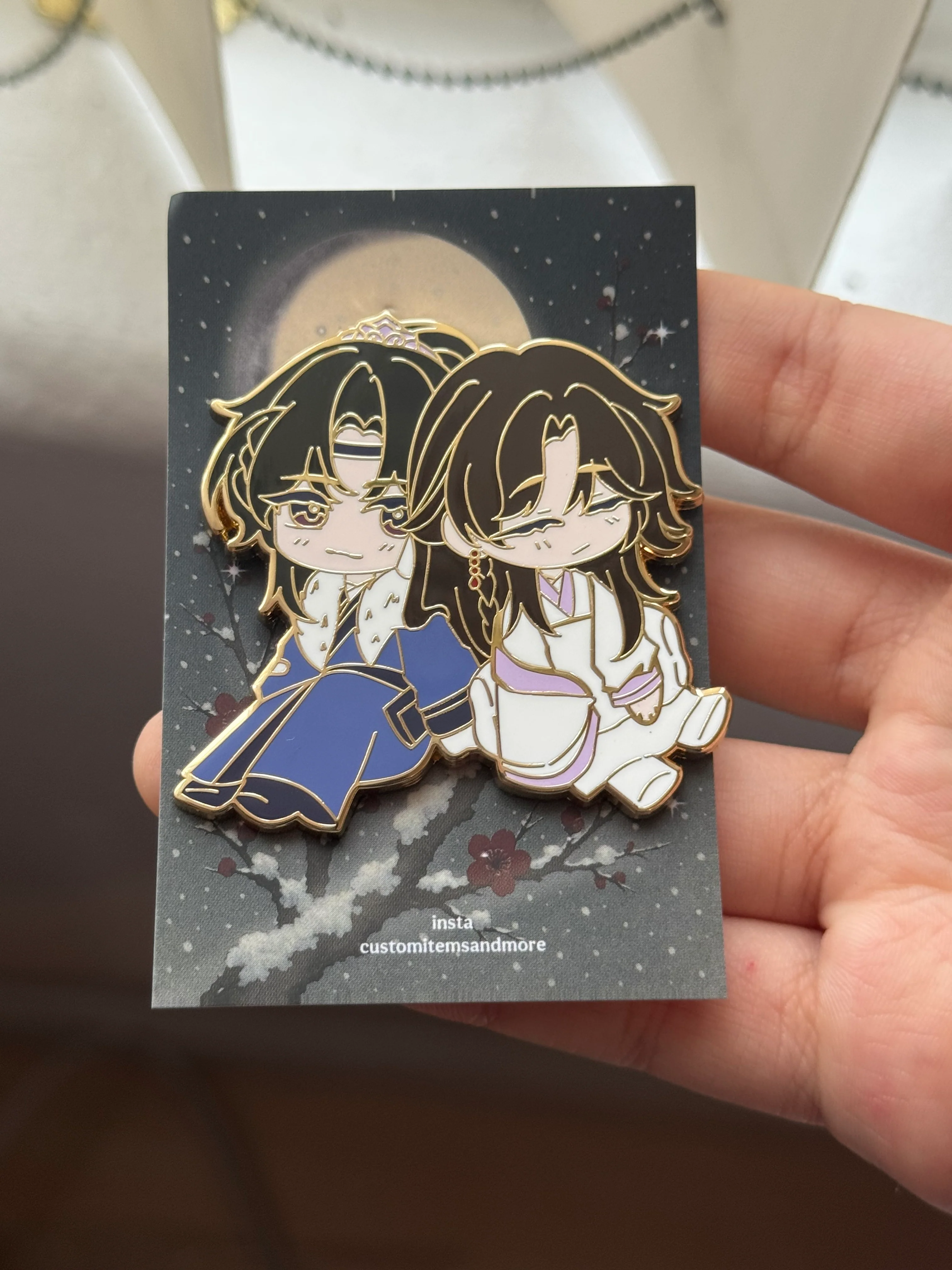 Qiang Jin Jiu QJJ Cezhou Hard Enamel Pin 2 Inch - Image 3