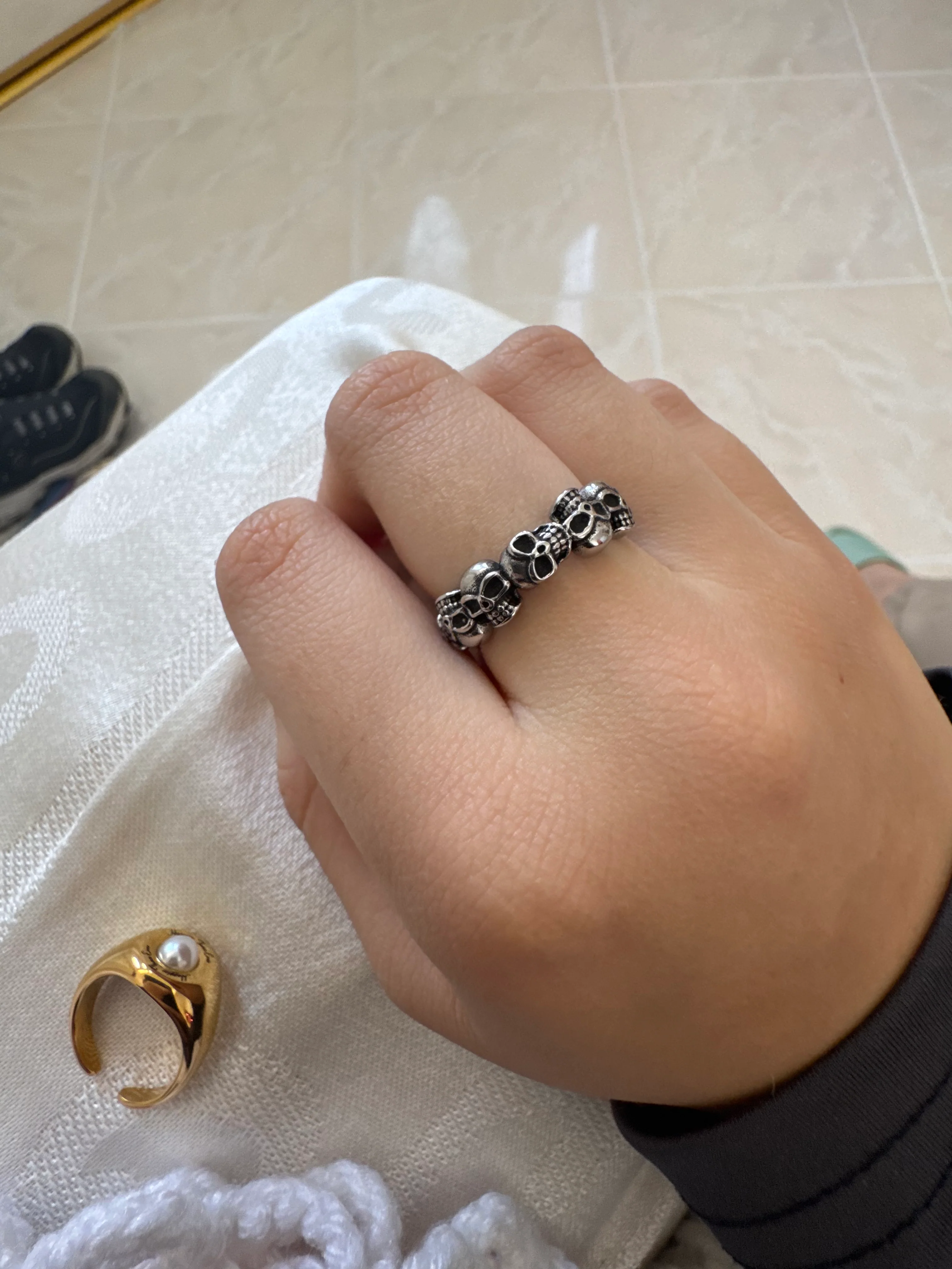 Skull surround ring stainless steel