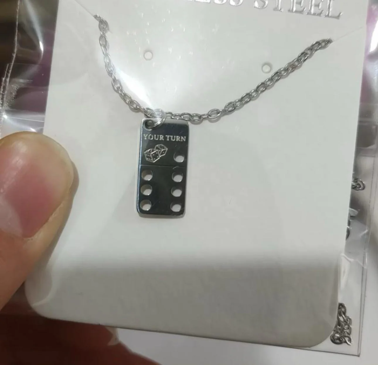 YOUR TURN Dainty Necklace Silver Stainless Steel - Image 3